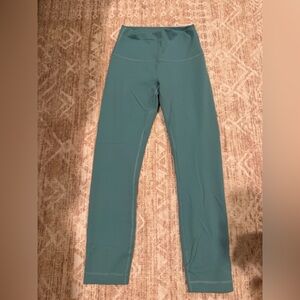 lululemon athletica wunderunder cropped Teal Leggings